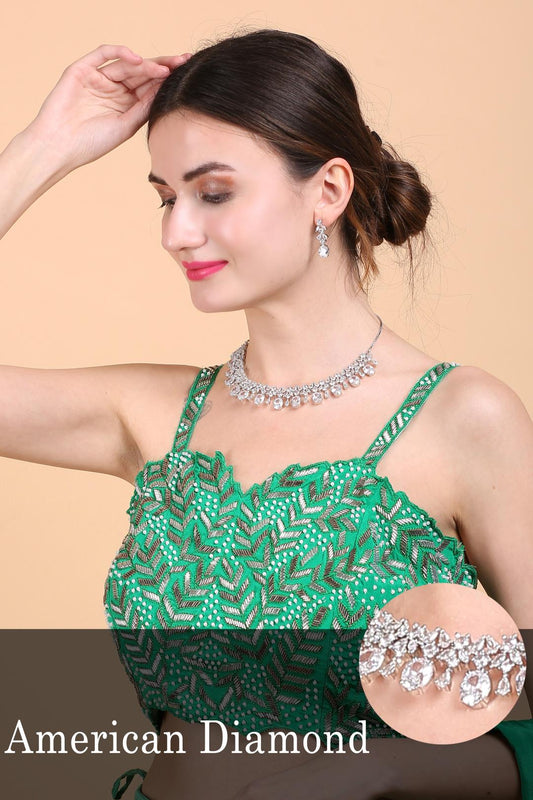 Flawless Silver Plated Diamond Necklace