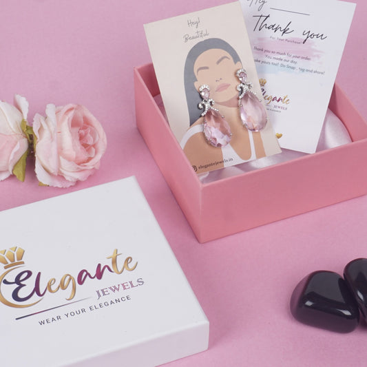 Stunning Big Pink Doublet Premium Earrings