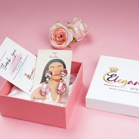 Exquisite Pink Zircon Earrings