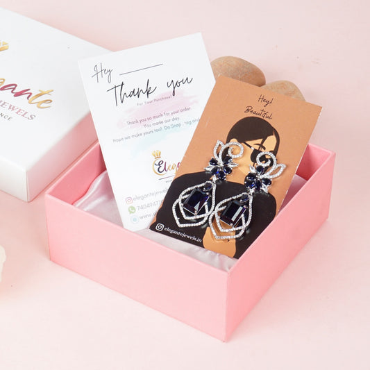 Emerald Blue Diamond Earrings