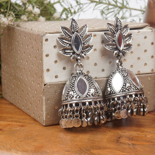 Elegante Oxydized Jhumka Earrings
