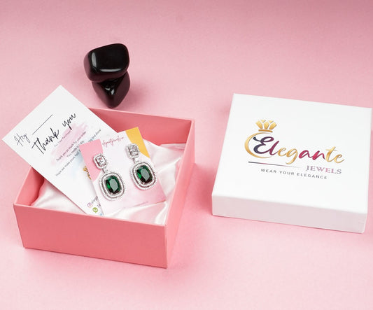 Zircon Green Diamond Earrings