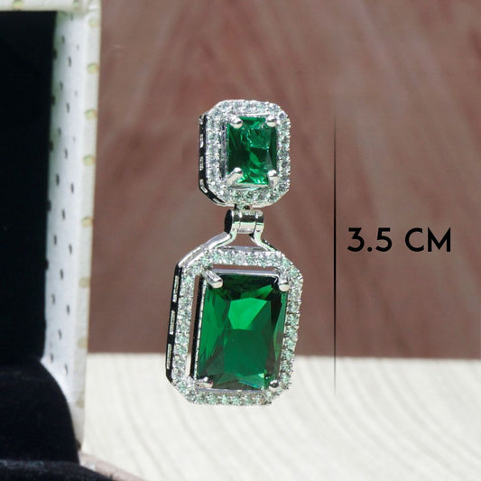 Iconic Green Diamond Earrings